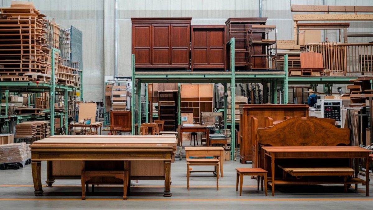 furniture waiting to move in warehouse