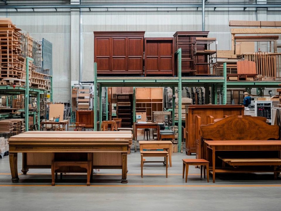 furniture waiting to move in warehouse